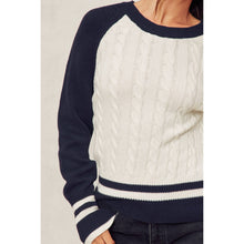 Load image into Gallery viewer, Cable Knit Stripe Raglan
