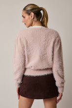 Load image into Gallery viewer, Fuzzy Cardigan Dusty Pink
