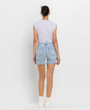 Load image into Gallery viewer, High Rise Midi Denim Shorts
