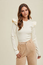 Load image into Gallery viewer, Nova Ruffle Sleeve Sweater
