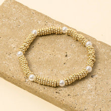 Load image into Gallery viewer, Pearl + Mini Ball Bracelet
