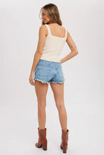 Load image into Gallery viewer, Essential Ribbed Crop Tank -Ecru
