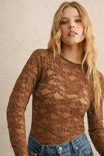 Load image into Gallery viewer, Sheer Lace Crew Top
