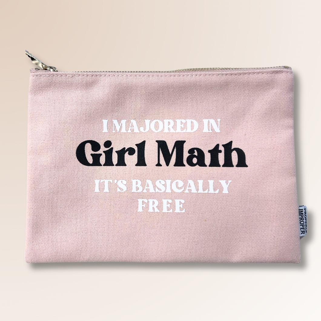 Girl Math Canvas Pouch