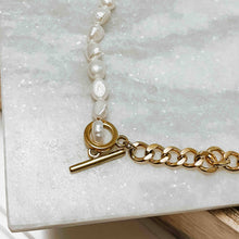 Load image into Gallery viewer, Pearl Toggle Necklace
