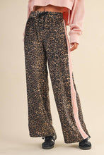 Load image into Gallery viewer, Leopard + Pink Velour Track Pants
