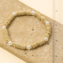 Load image into Gallery viewer, Pearl + Mini Ball Bracelet
