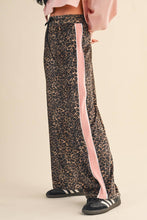 Load image into Gallery viewer, Leopard + Pink Velour Track Pants
