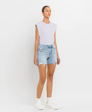 Load image into Gallery viewer, High Rise Midi Denim Shorts
