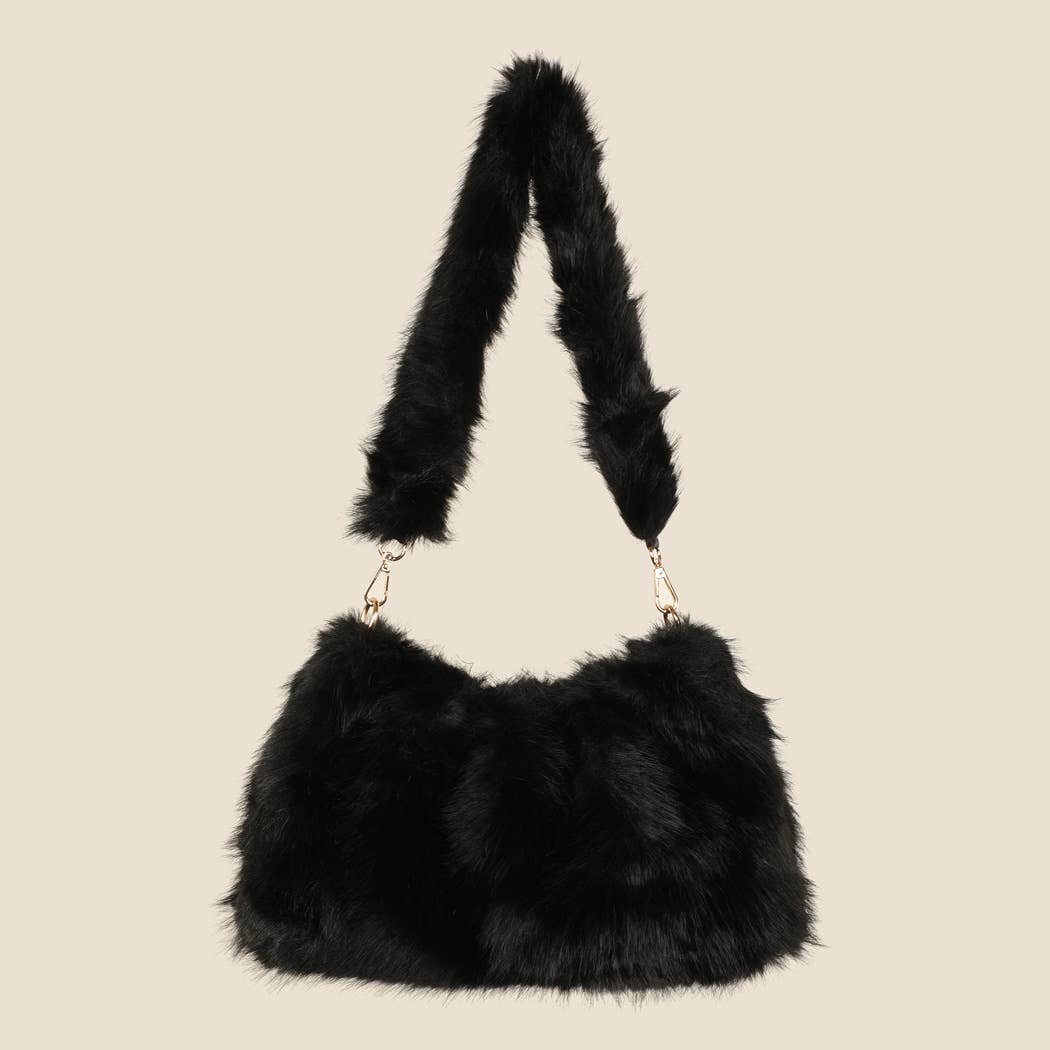 Faux Fur Shoulder Handbag