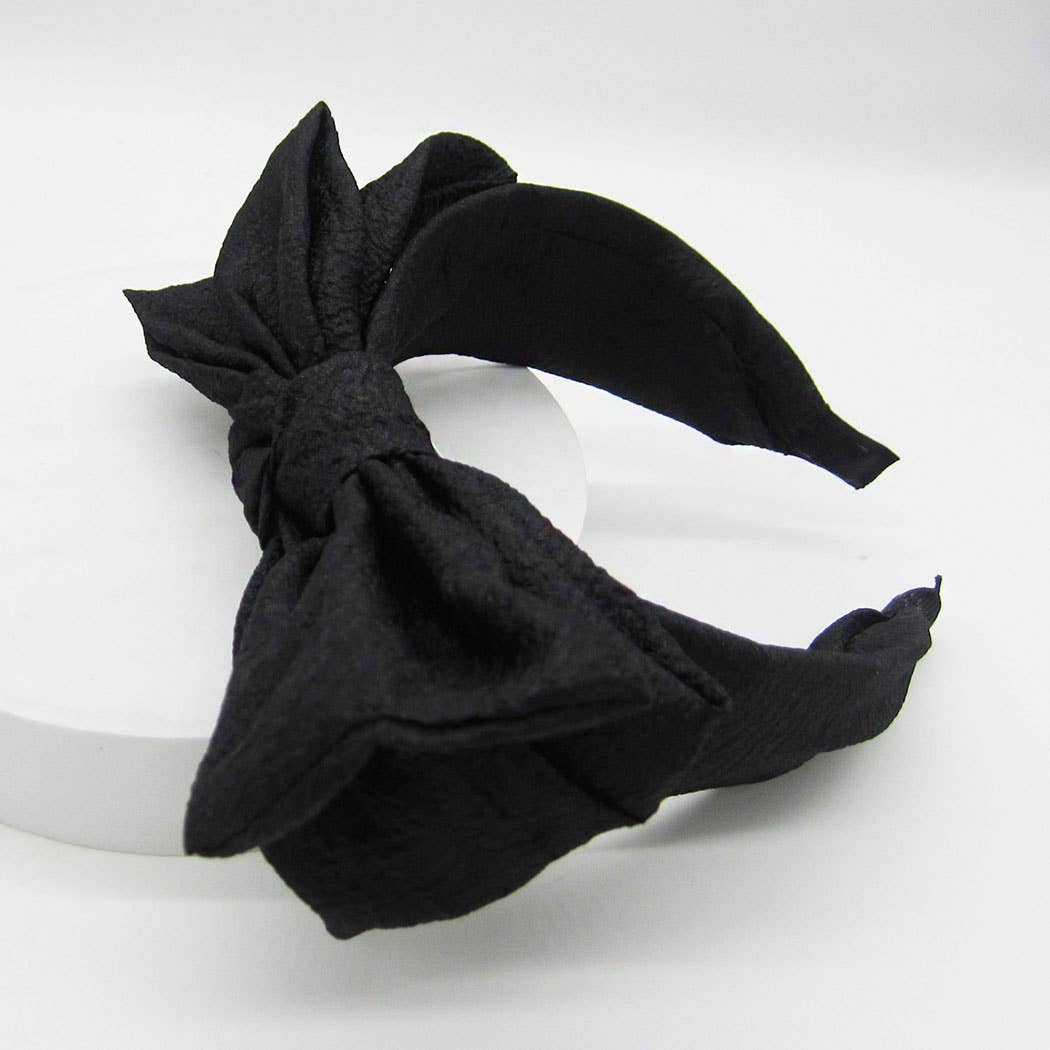 Fluffy Bow Headband -3 Colors