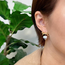 Load image into Gallery viewer, TT Bow + Heart Dangles
