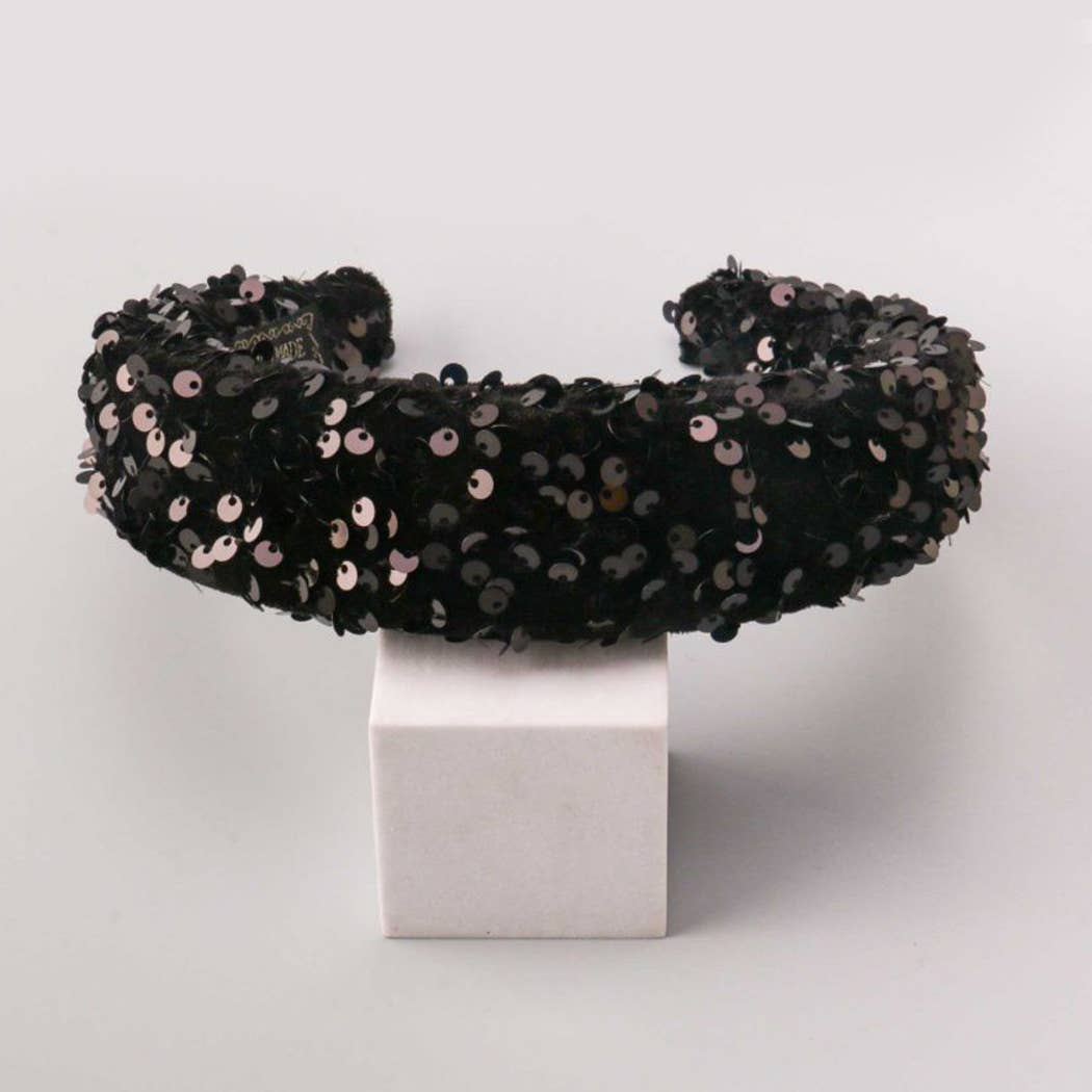 Black Sequins Headband