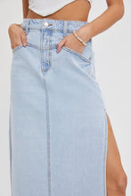 Load image into Gallery viewer, Yoke Midi Denim Skirt
