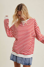 Load image into Gallery viewer, Red Striped Crewneck Pullover
