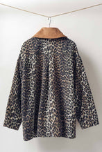 Load image into Gallery viewer, Leopard Print Cord Collar Barn Jacket
