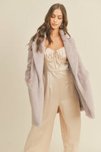 Load image into Gallery viewer, Icy Lilac Faux Fur Coat
