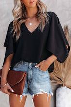 Load image into Gallery viewer, More To Offer Slit Sleeve Drape Blouse
