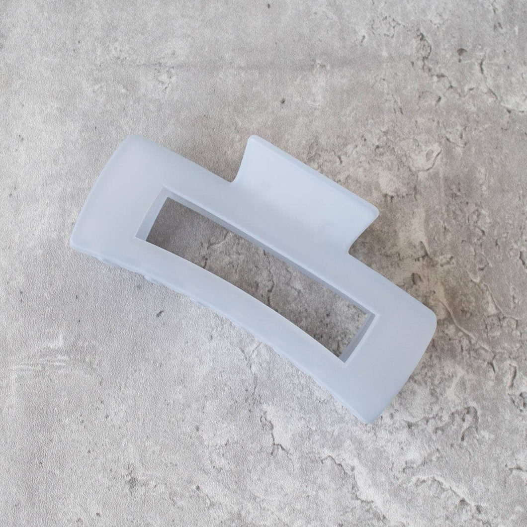 4 Inch Ice Matte Long Square Hair Clip