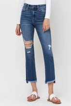 Load image into Gallery viewer, High Rise Raw Hem Crop Jeans
