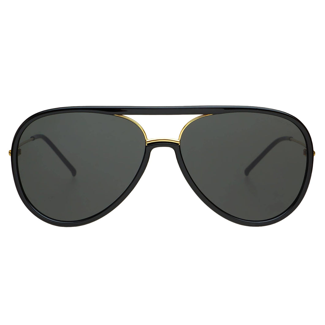 Shay Aviator Sunglasses -Black