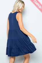 Load image into Gallery viewer, Navy Tiered Dress
