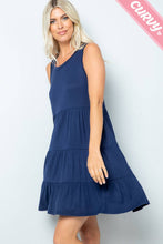 Load image into Gallery viewer, Navy Tiered Dress
