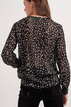 Load image into Gallery viewer, Dottie Printed Sheer Blouse
