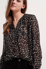 Load image into Gallery viewer, Dottie Printed Sheer Blouse
