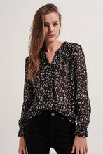 Load image into Gallery viewer, Dottie Printed Sheer Blouse
