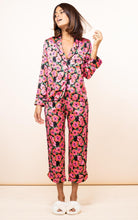 Load image into Gallery viewer, Dancing Leopard ENYA PJ Set in Hibiscus Pink on Black
