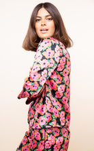 Load image into Gallery viewer, Dancing Leopard ENYA PJ Set in Hibiscus Pink on Black
