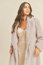 Load image into Gallery viewer, Icy Lilac Faux Fur Coat
