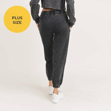 Load image into Gallery viewer, Mineral-Washed Cropped 7/8 Joggers -CURVY
