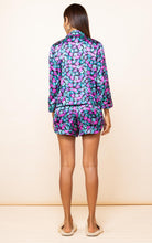 Load image into Gallery viewer, Satin Shortie PJ Set -Purple Floral
