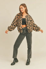 Load image into Gallery viewer, Cozy Leopard Sherpa Jacket

