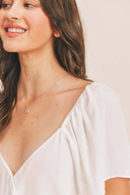 Load image into Gallery viewer, Surplice Flowy Sleeve Blouse -White
