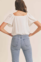 Load image into Gallery viewer, Surplice Flowy Sleeve Blouse -White
