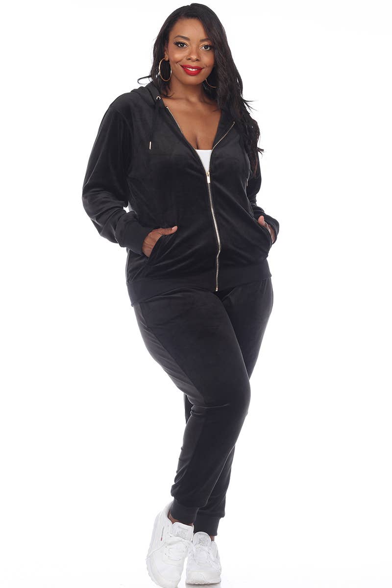 Plush Velvet Jogger + Hoodie Set