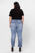 Load image into Gallery viewer, High Rise Raw Hem Straight Leg
