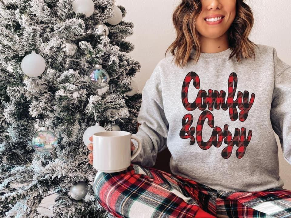 Comfy Cozy Buffalo Plaid Print Pullover